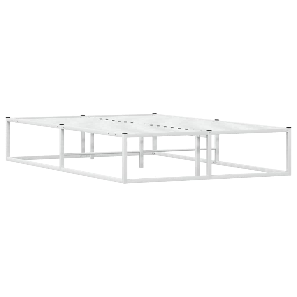 Bed Frame without Mattress White 120x200 cm Metal