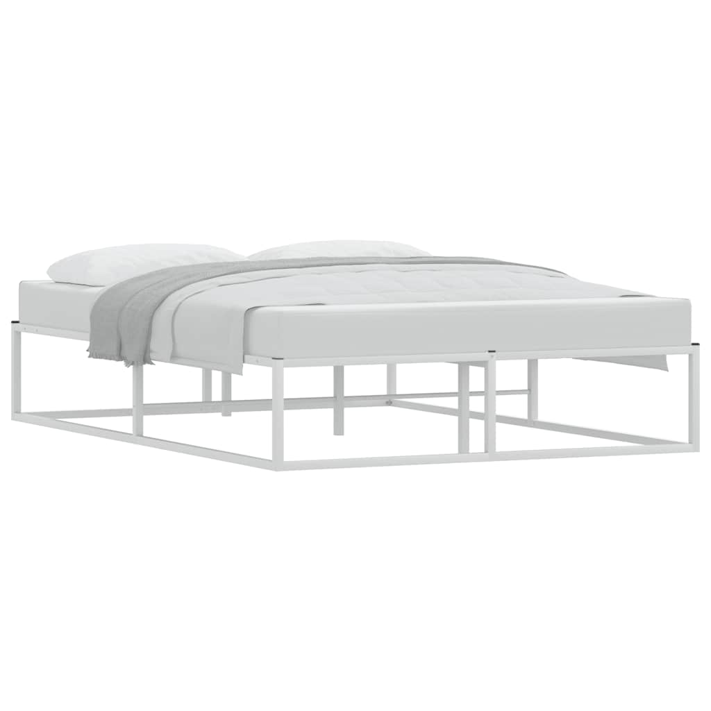 Bed Frame without Mattress White 140x200 cm Metal