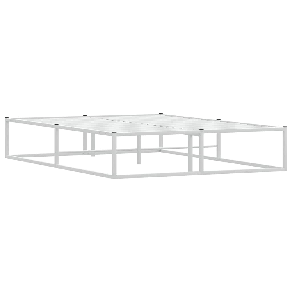 Bed Frame without Mattress White 140x200 cm Metal