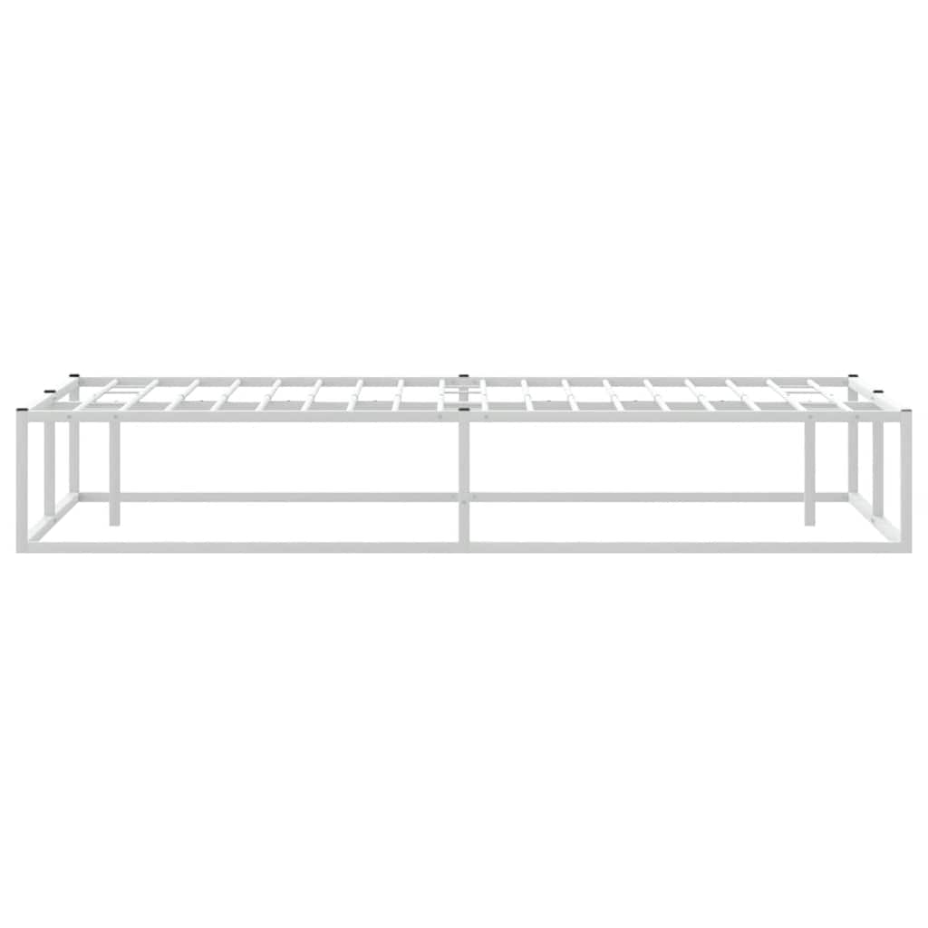 Bed Frame without Mattress White 160x200 cm Metal