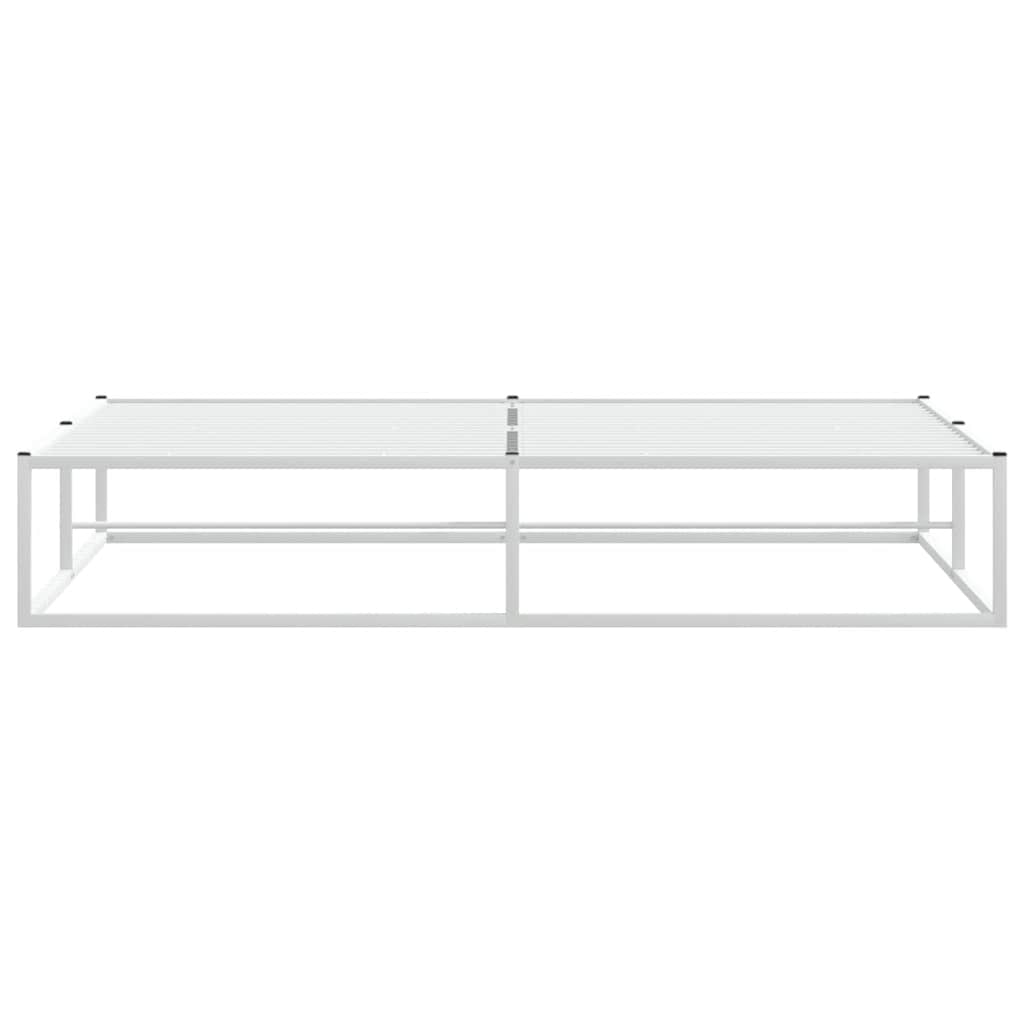 Bed Frame without Mattress White 180x200 cm Super King Metal