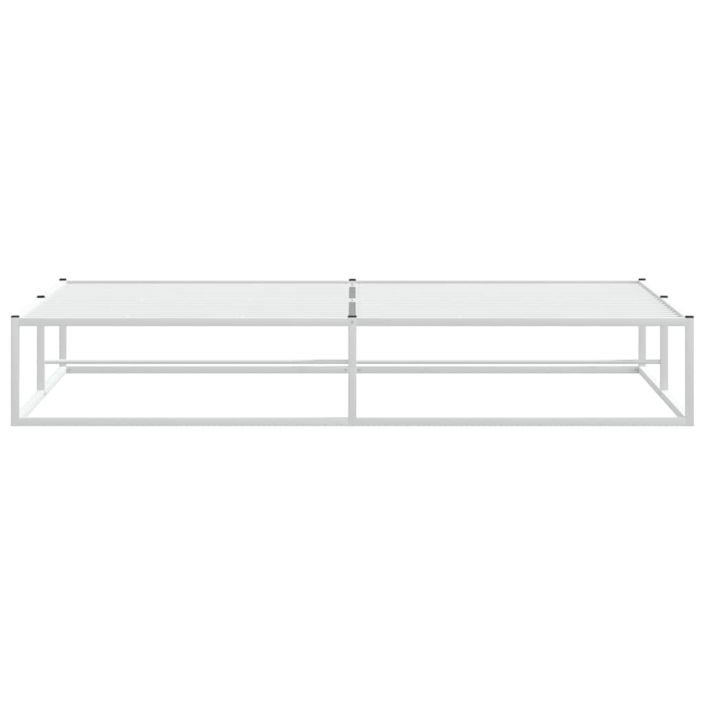 Bed Frame without Mattress White 200x200 cm Metal