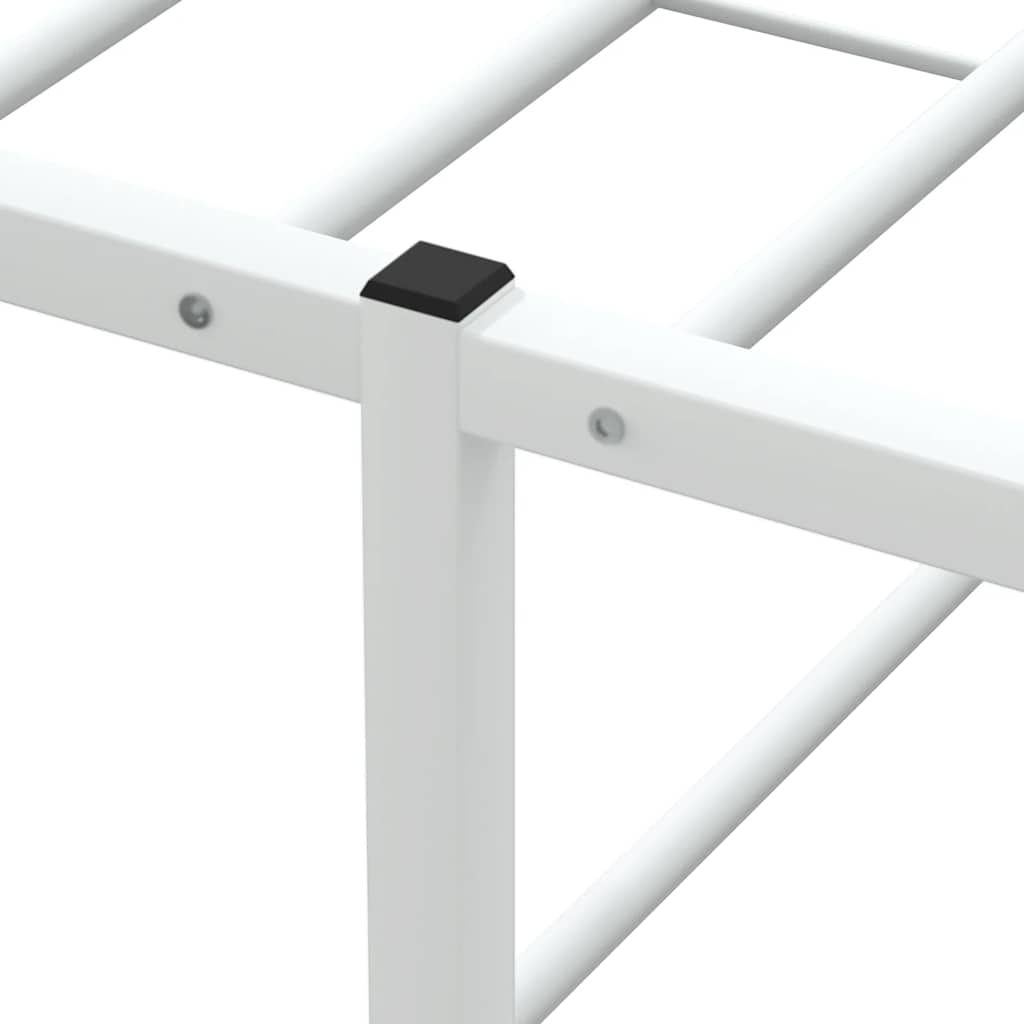 Bed Frame without Mattress White 200x200 cm Metal