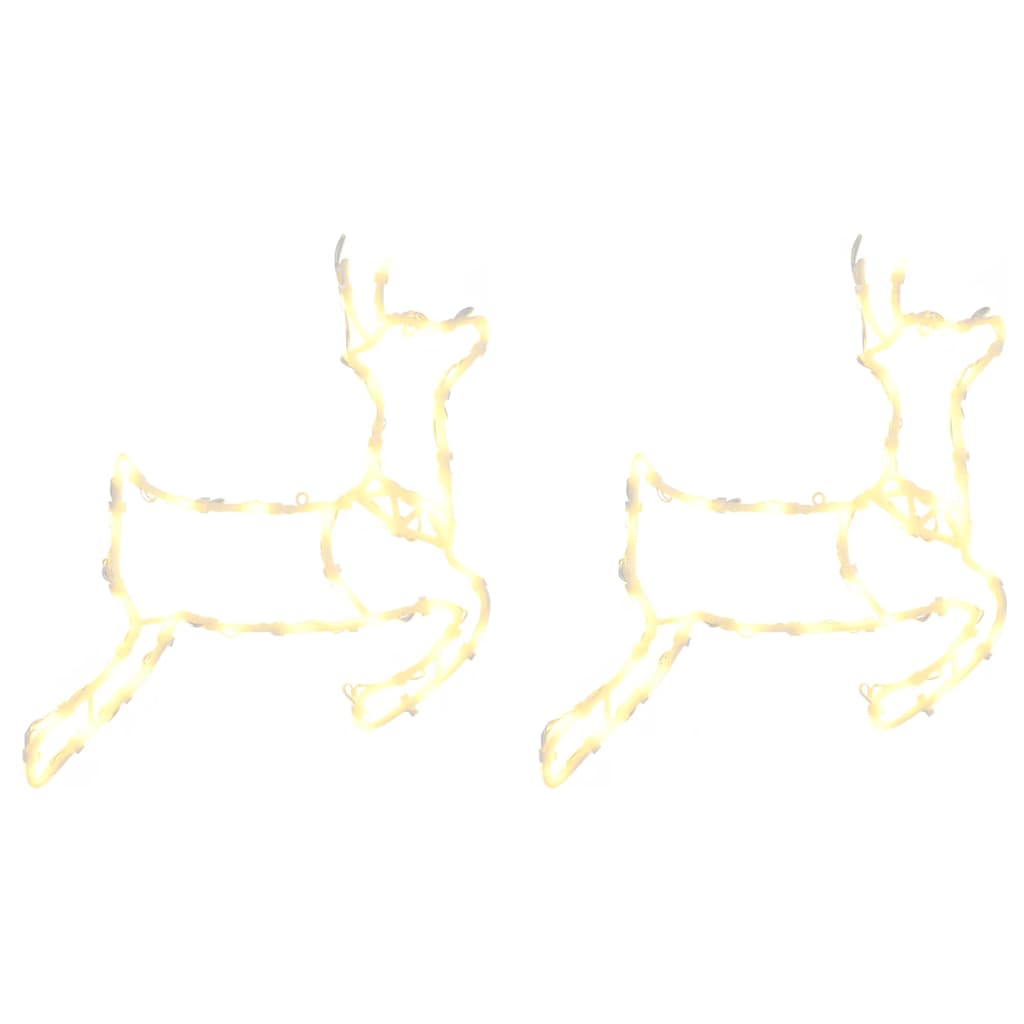 vidaXL Christmas Lights Reindeer Silhouette 2 pcs 35 LEDs Warm White