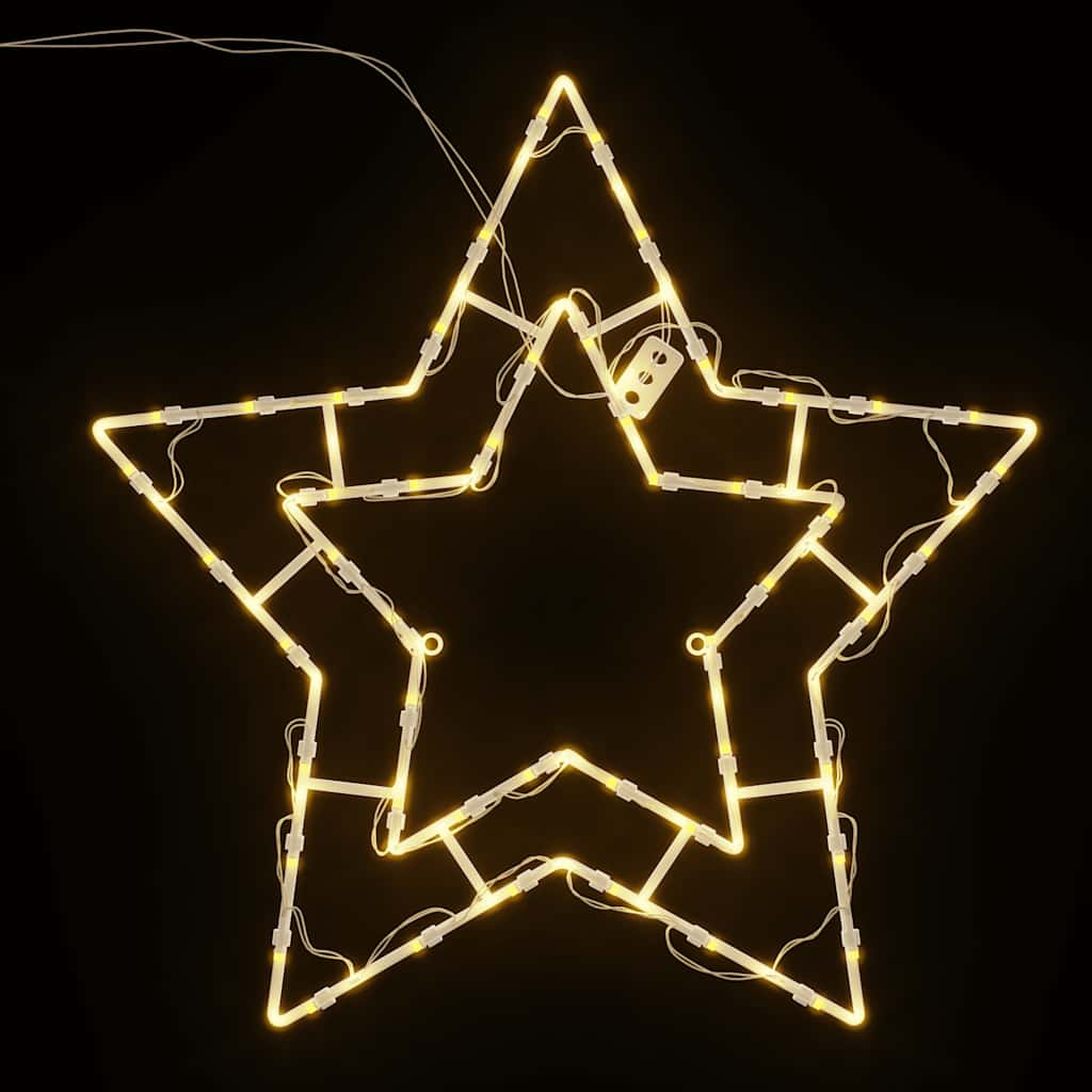 vidaXL Christmas Lights Star Silhouette 2 pcs 50 LEDs Warm White