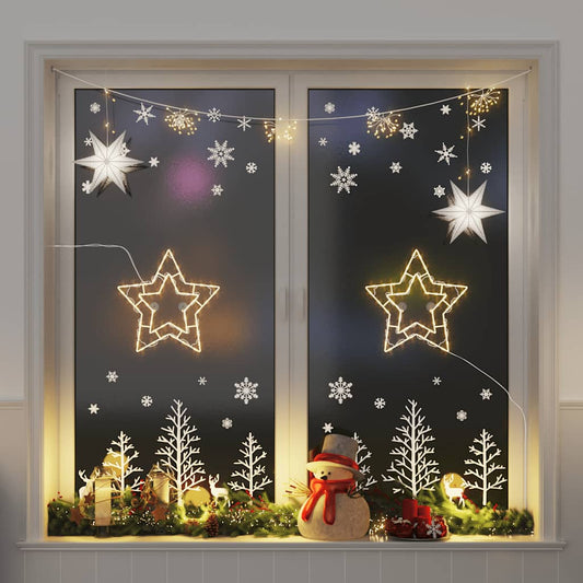 vidaXL Christmas Lights Star Silhouette 2 pcs 50 LEDs Warm White