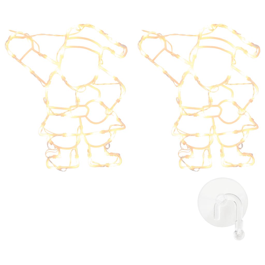 Christmas Lights Santa Silhouette 2 pcs 35 LEDs Warm White