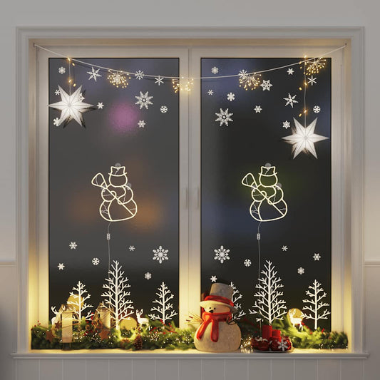 vidaXL Christmas Lights Snowman Silhouette 2 pcs 35 LEDs Warm White