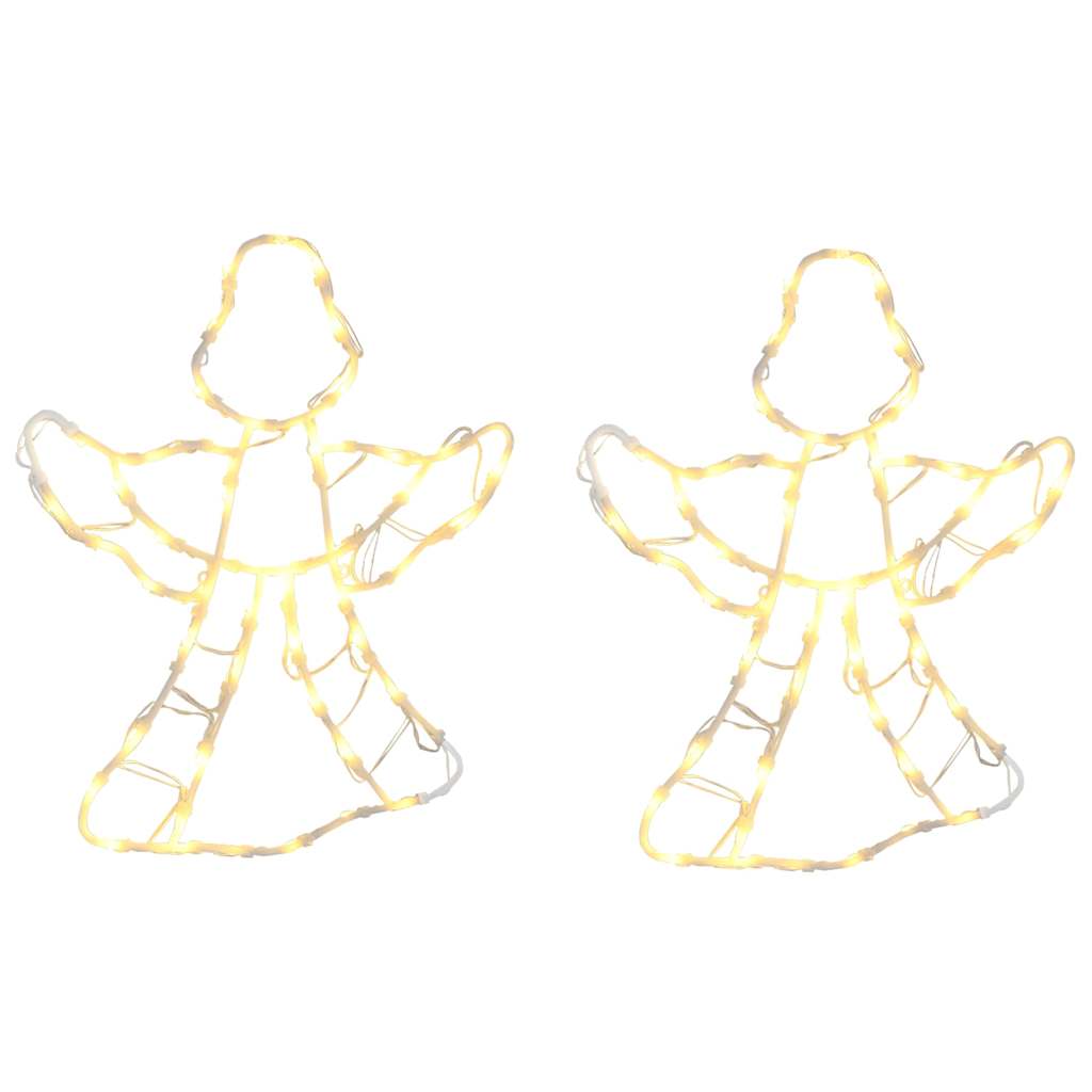 vidaXL Christmas Lights Angel Silhouette 2 pcs 50 LEDs Warm White