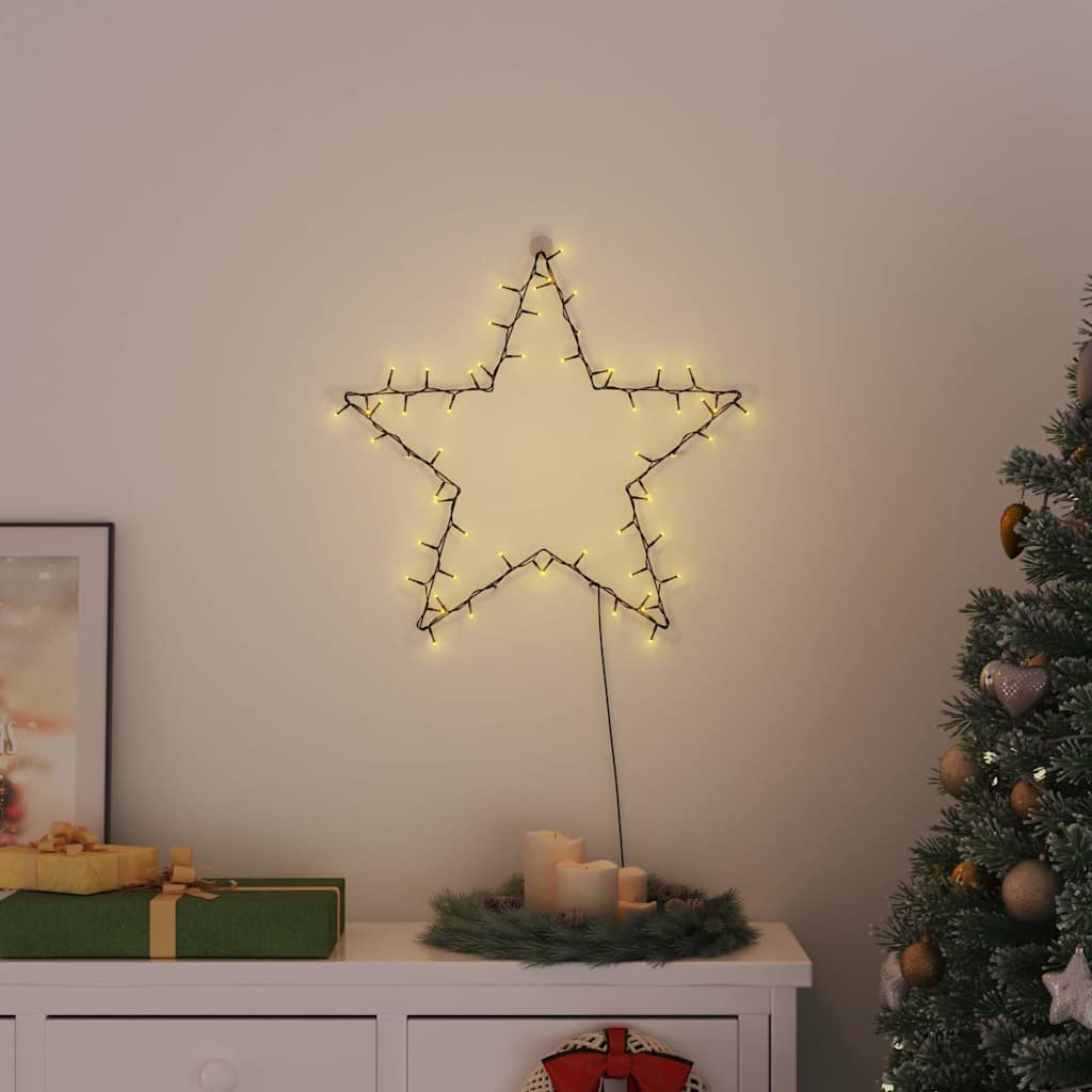 vidaXL Christmas Lights Star Silhouette 80 LEDs Warm White