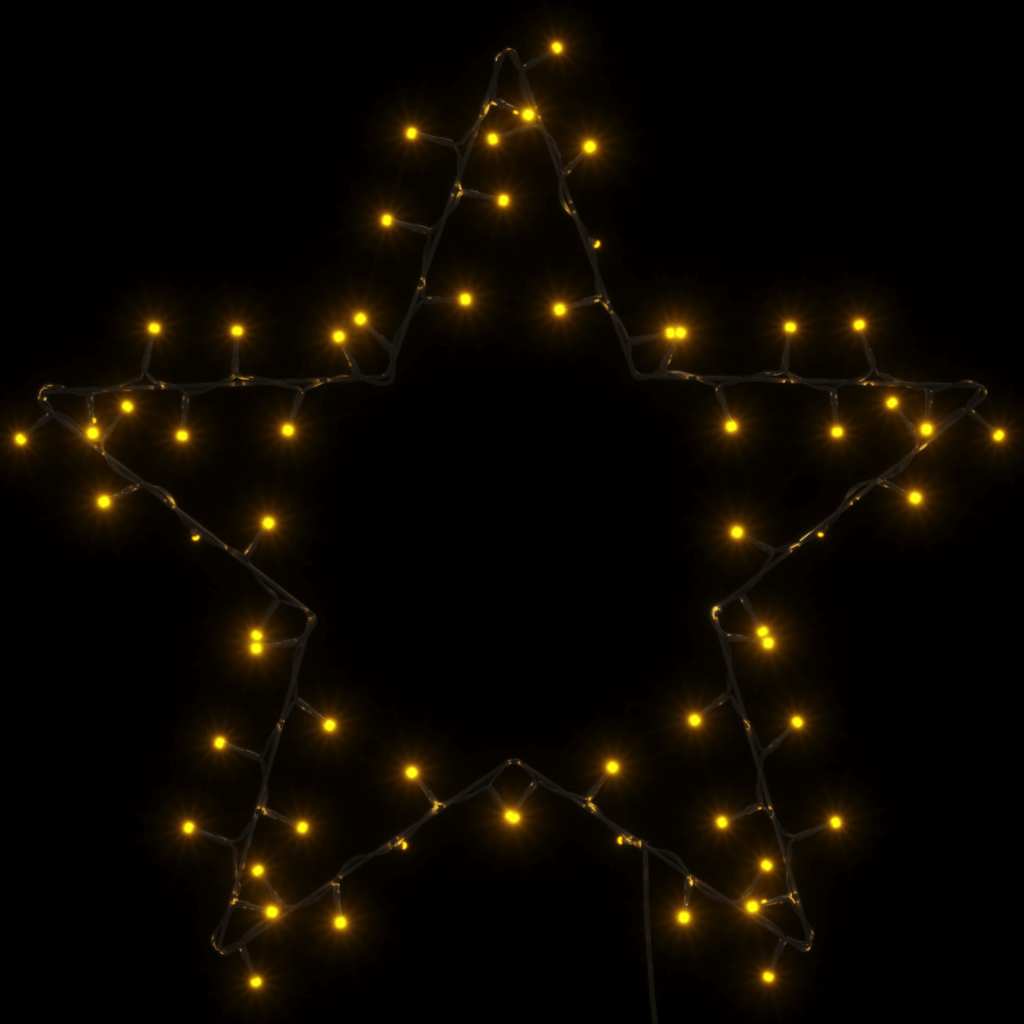 vidaXL Christmas Lights Star Silhouette 80 LEDs Warm White