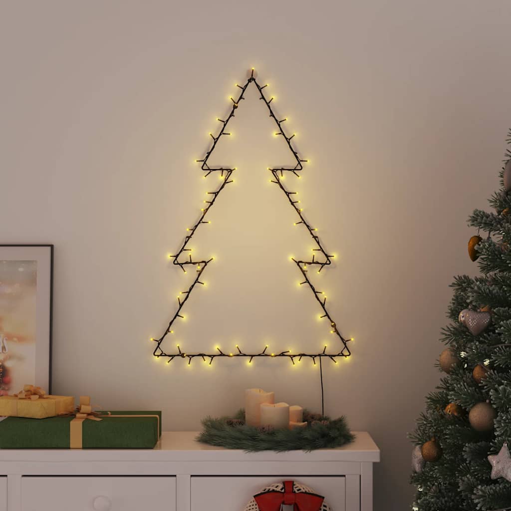 vidaXL Christmas Lights Christmas Tree Silhouette 115 LEDs Warm White