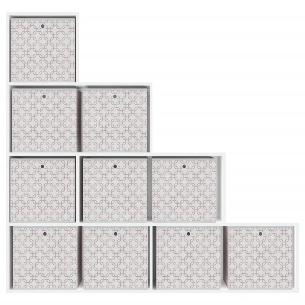 Foldable Storage Boxes 10 pcs Cream 32x32x32 cm Non-woven Fabric