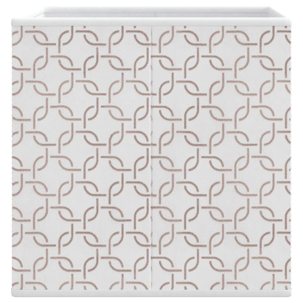 Foldable Storage Boxes 10 pcs Cream 32x32x32 cm Non-woven Fabric