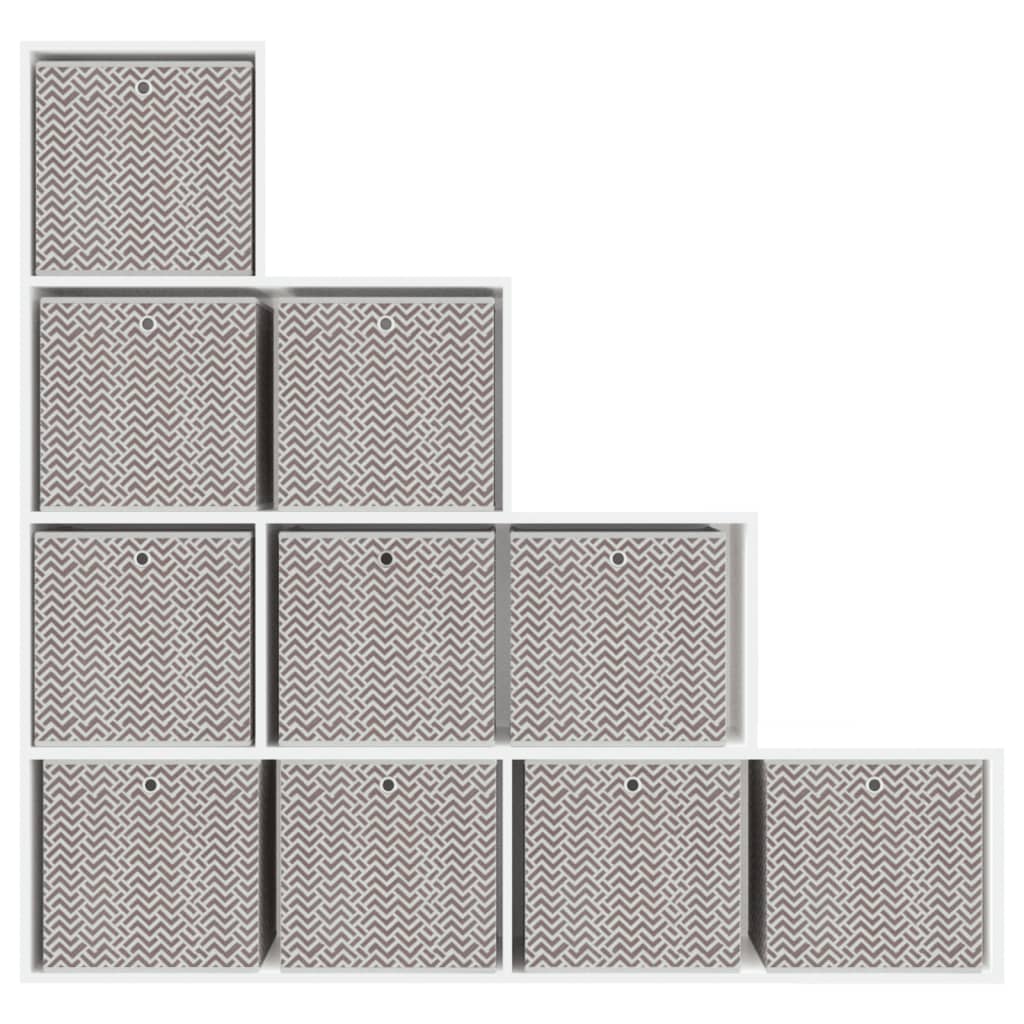 Foldable Storage Boxes 10 pcs Brown 32x32x32 cm Non-woven Fabric