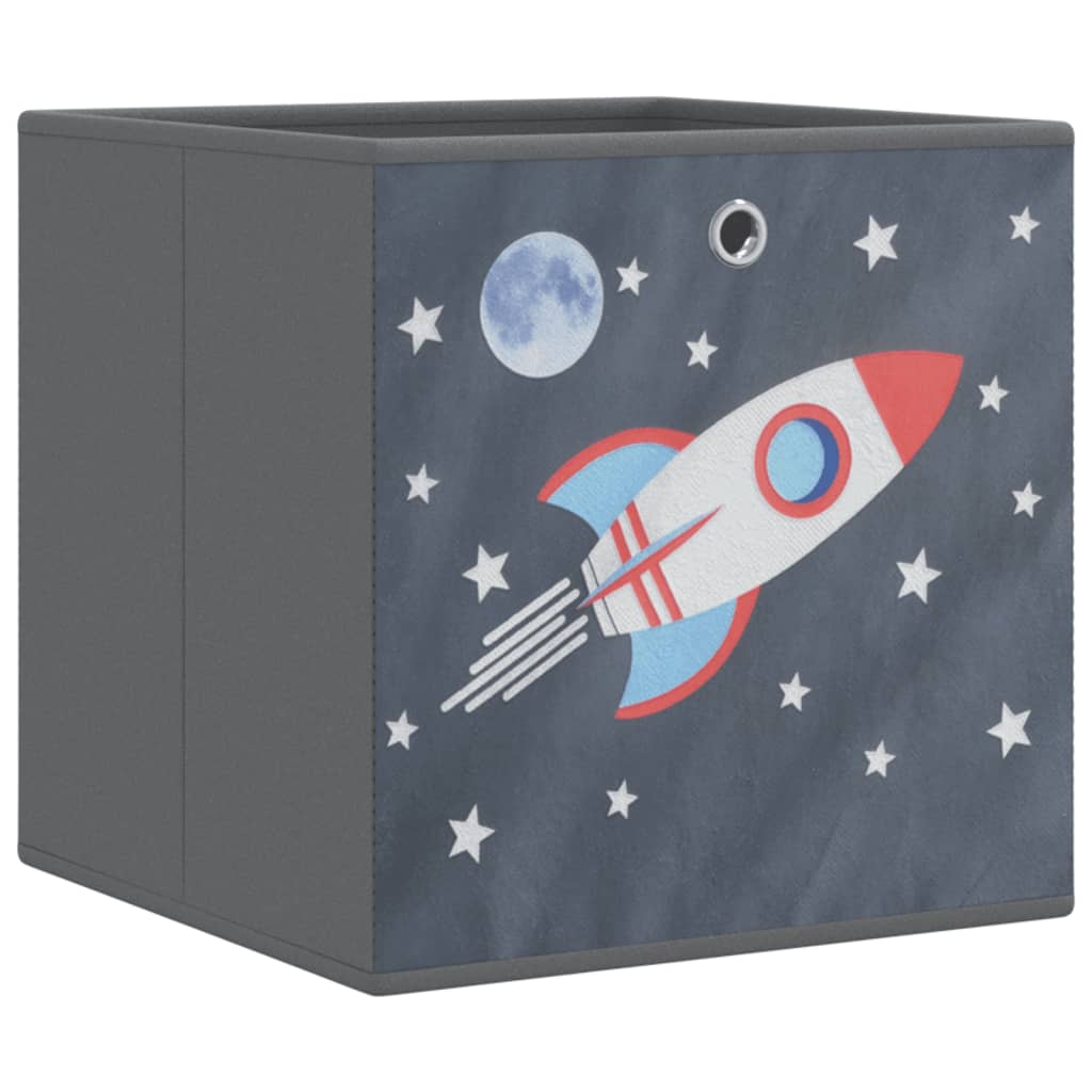 Foldable Storage Boxes 4 pcs Grey 32x32x32 cm Non-woven Fabric