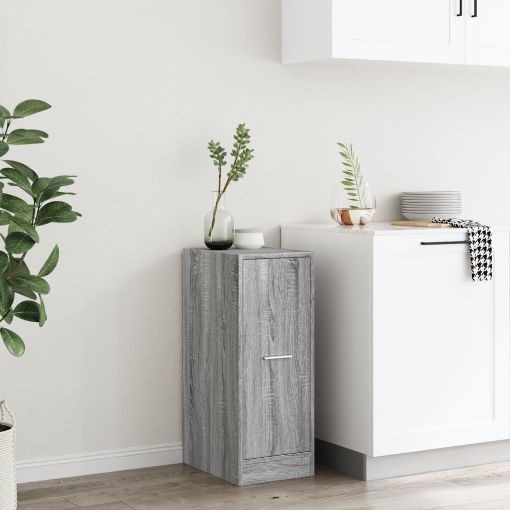 Apothecary Cabinet Grey Sonoma 30x41x77.5 cm Engineered Wood
