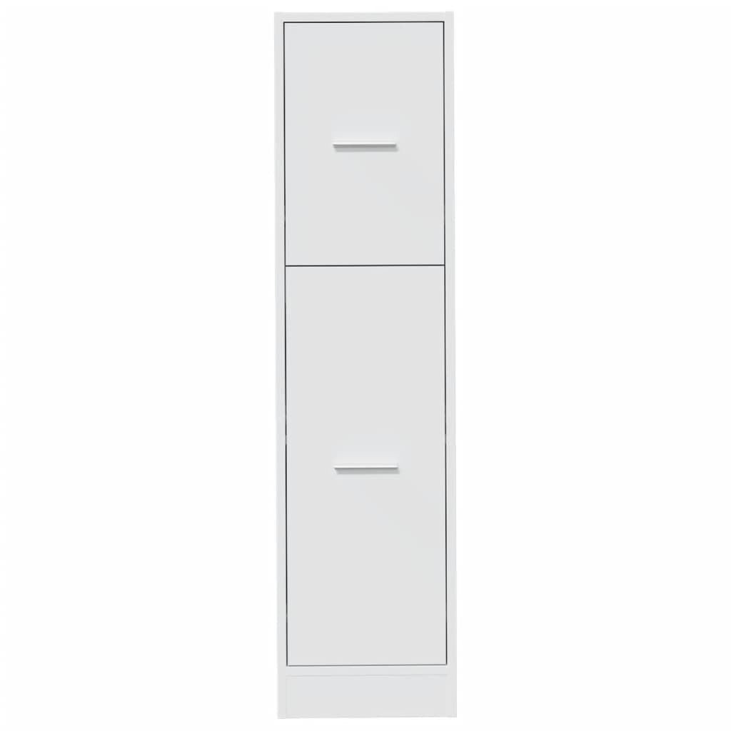 Apothecary Cabinet White 30x41x118 cm Engineered Wood