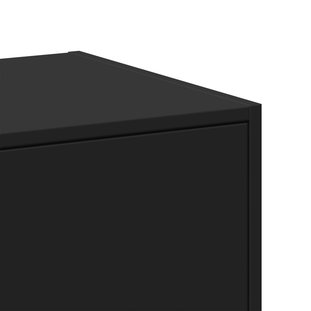 Apothecary Cabinet Black 30x41x118 cm Engineered Wood