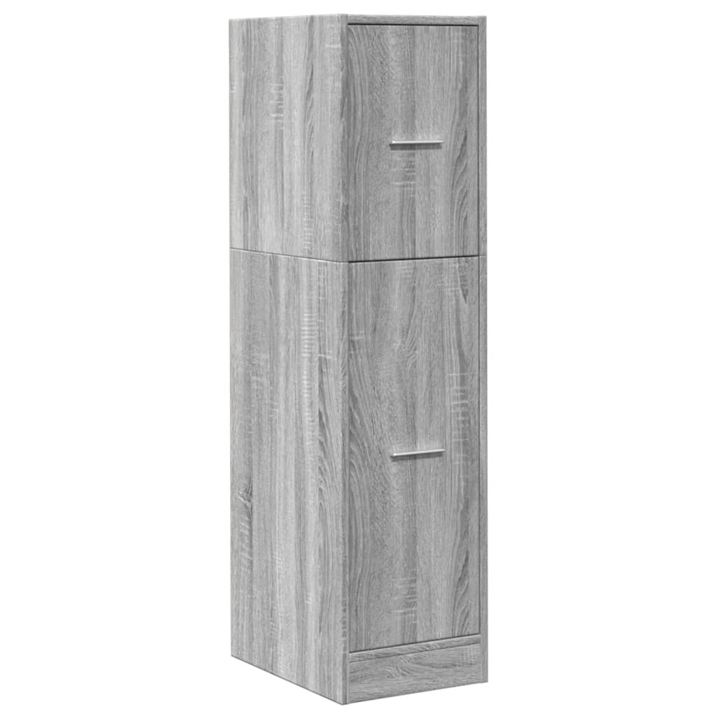 Apothecary Cabinet Grey Sonoma 30x41x118 cm Engineered Wood