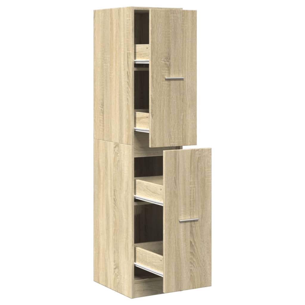 vidaXL Apothecary Cabinet Sonoma Oak 30x41x144.5 cm Engineered Wood