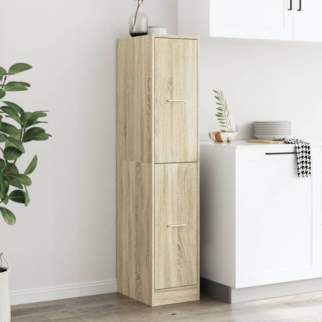 vidaXL Apothecary Cabinet Sonoma Oak 30x41x144.5 cm Engineered Wood