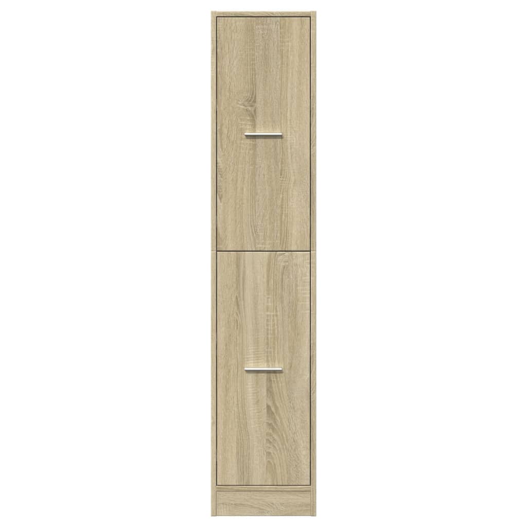 vidaXL Apothecary Cabinet Sonoma Oak 30x41x144.5 cm Engineered Wood