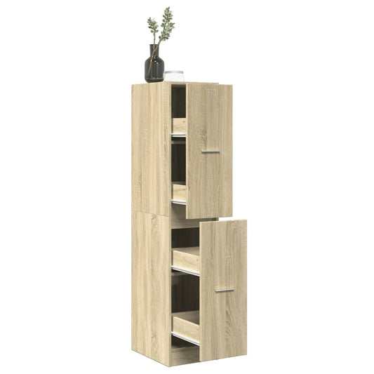 vidaXL Apothecary Cabinet Sonoma Oak 30x41x144.5 cm Engineered Wood