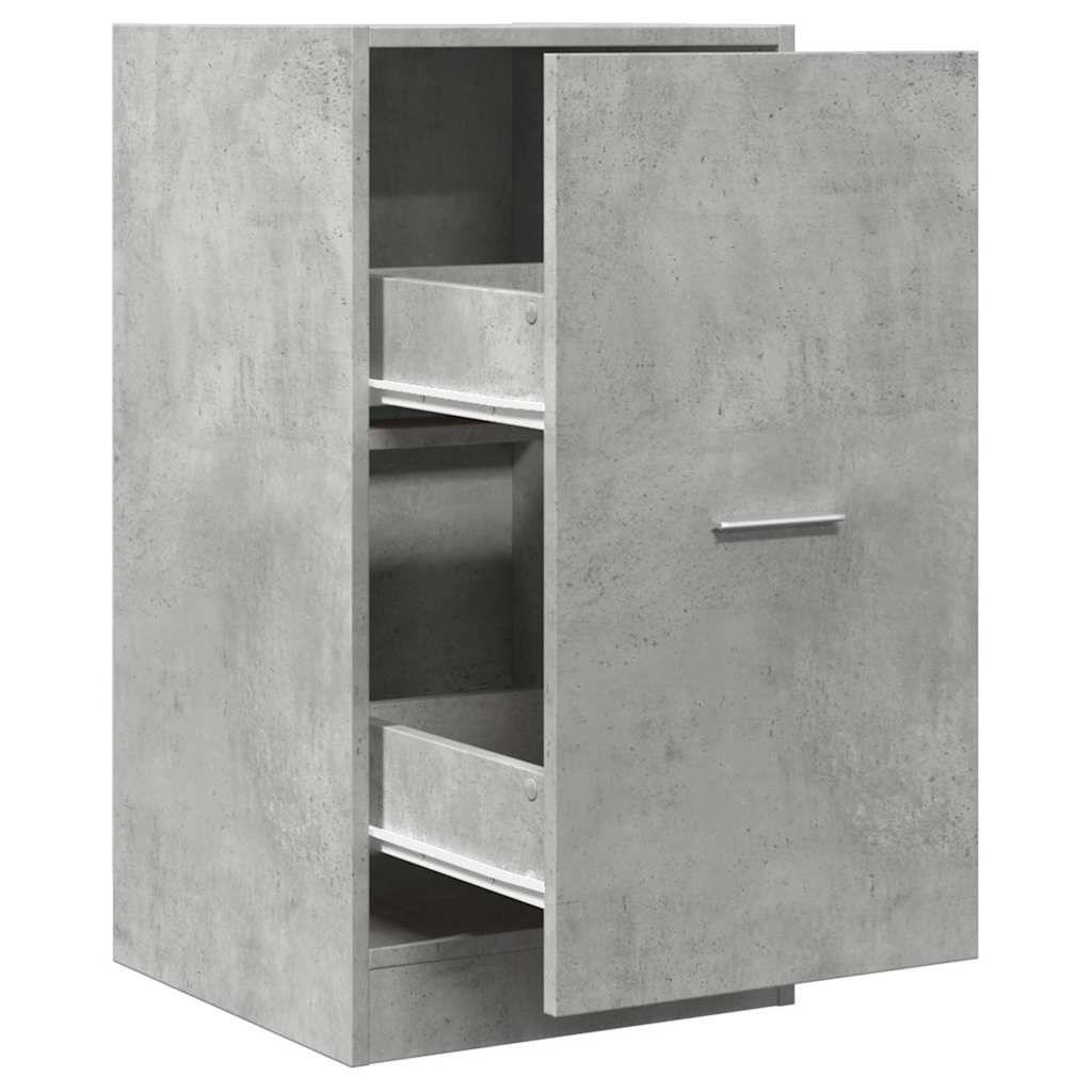 Apothecary Cabinet Concrete Grey 40x41x77,5 cm Engineered Wood