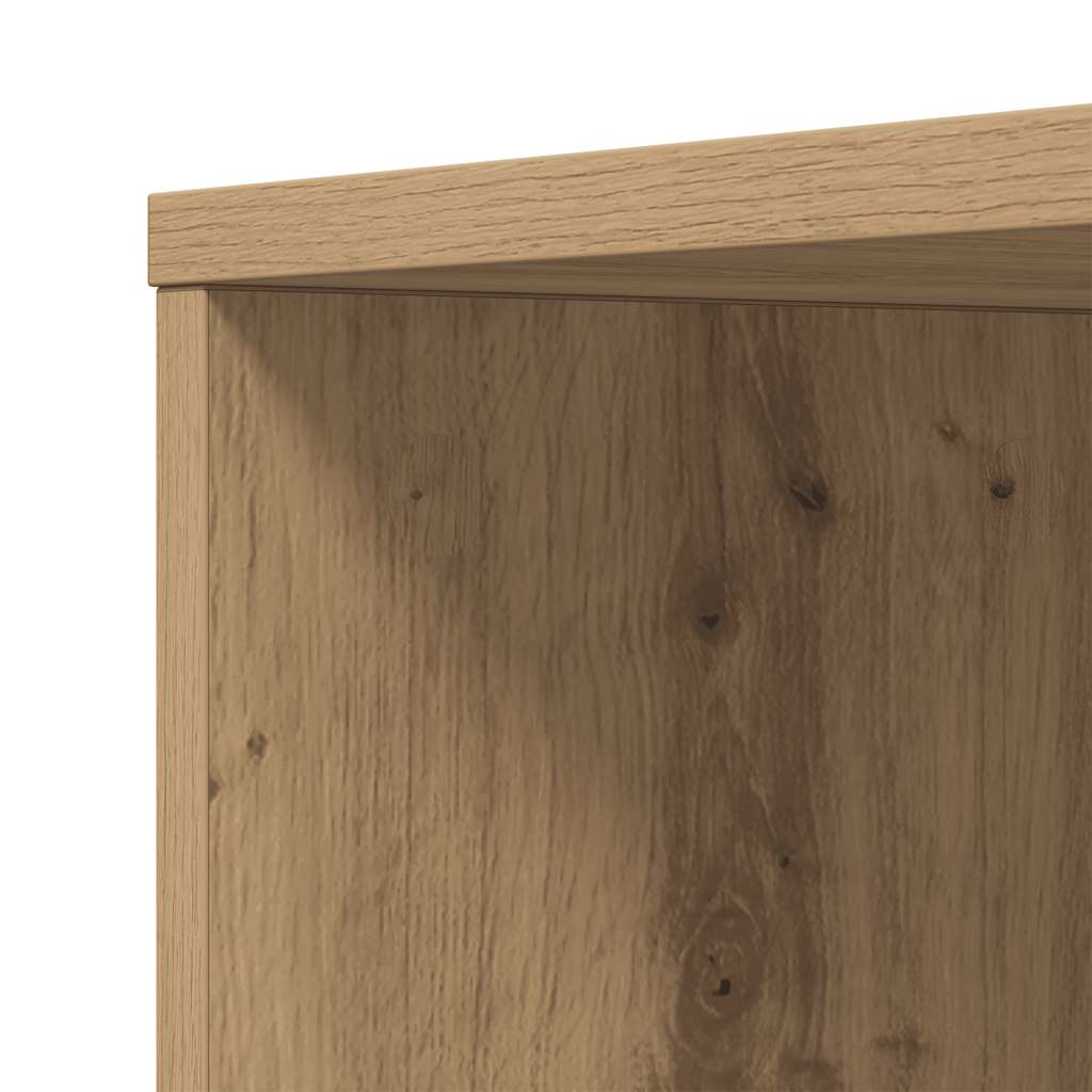 Narrow Bathroom Cupboard with Wheels Artisian Oak