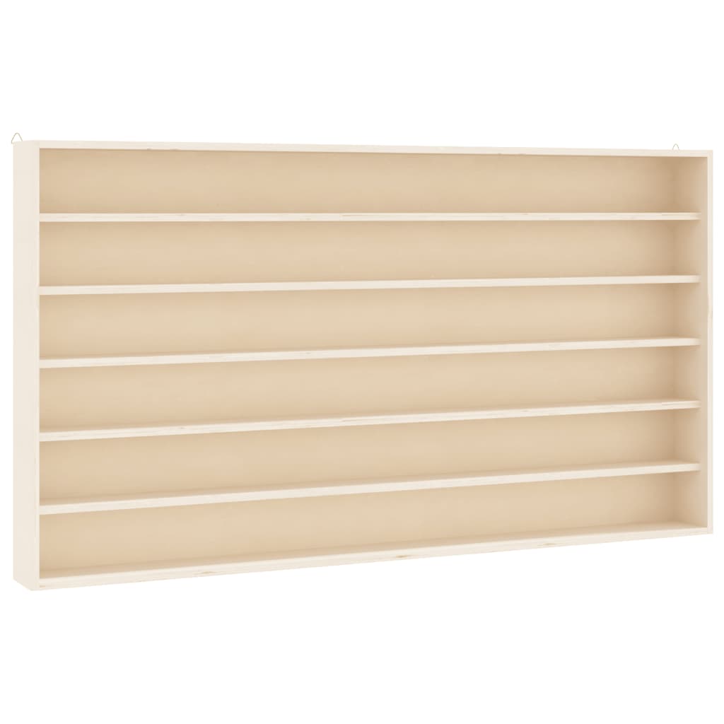 vidaXL Wooden Collector's Display Case with 6 Shelves 100x8.5x55cm