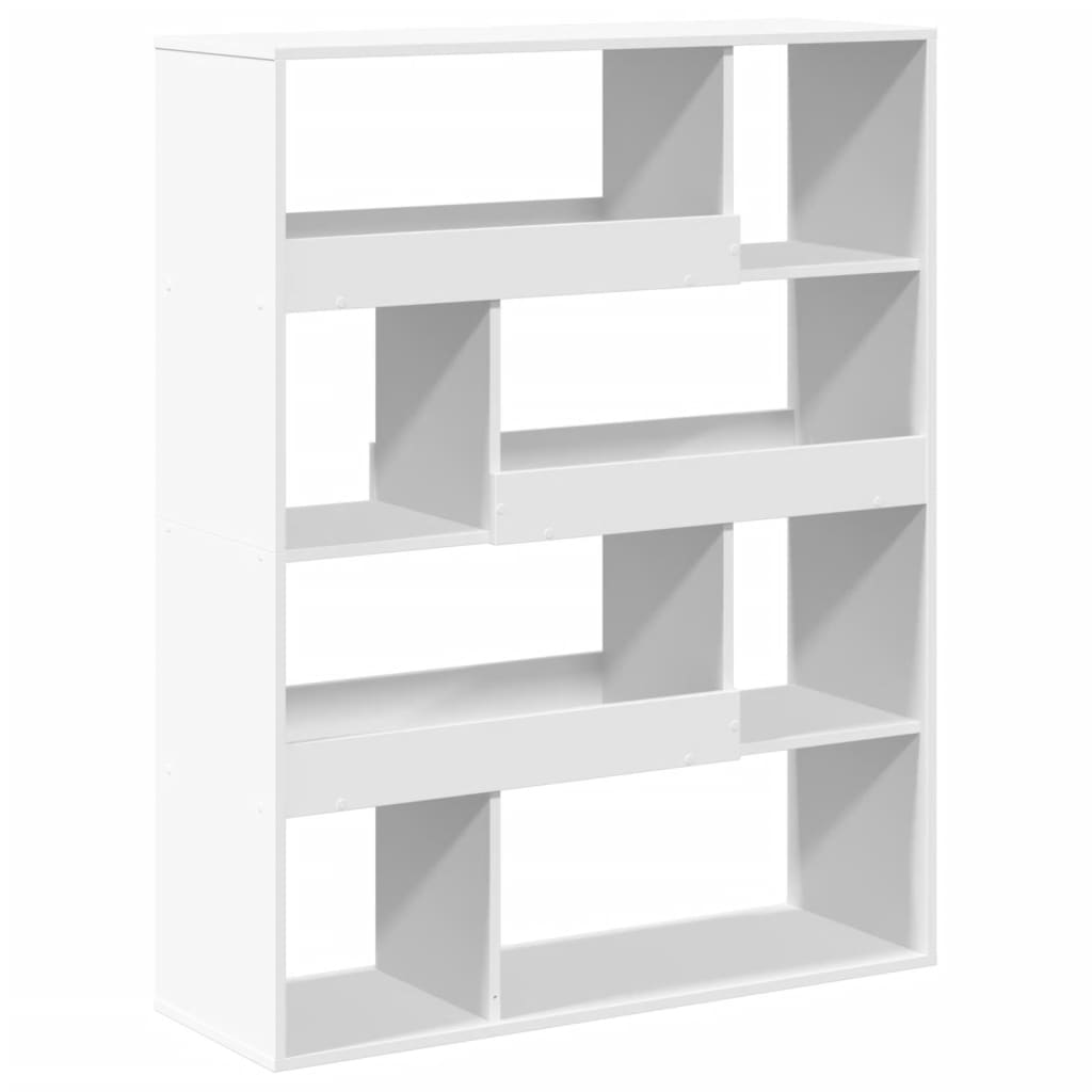 Bookcase White 100x33x125,5 cm Engineered Wood