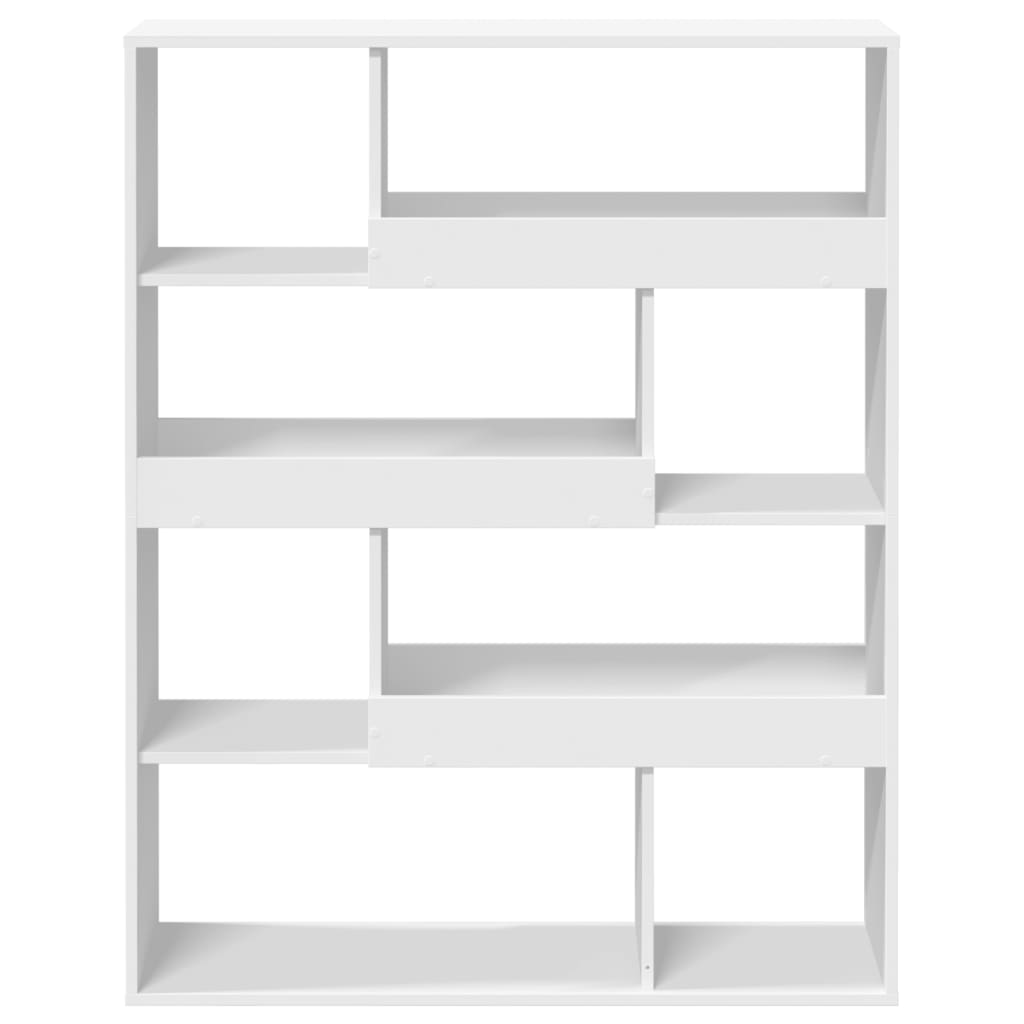 Bookcase White 100x33x125,5 cm Engineered Wood