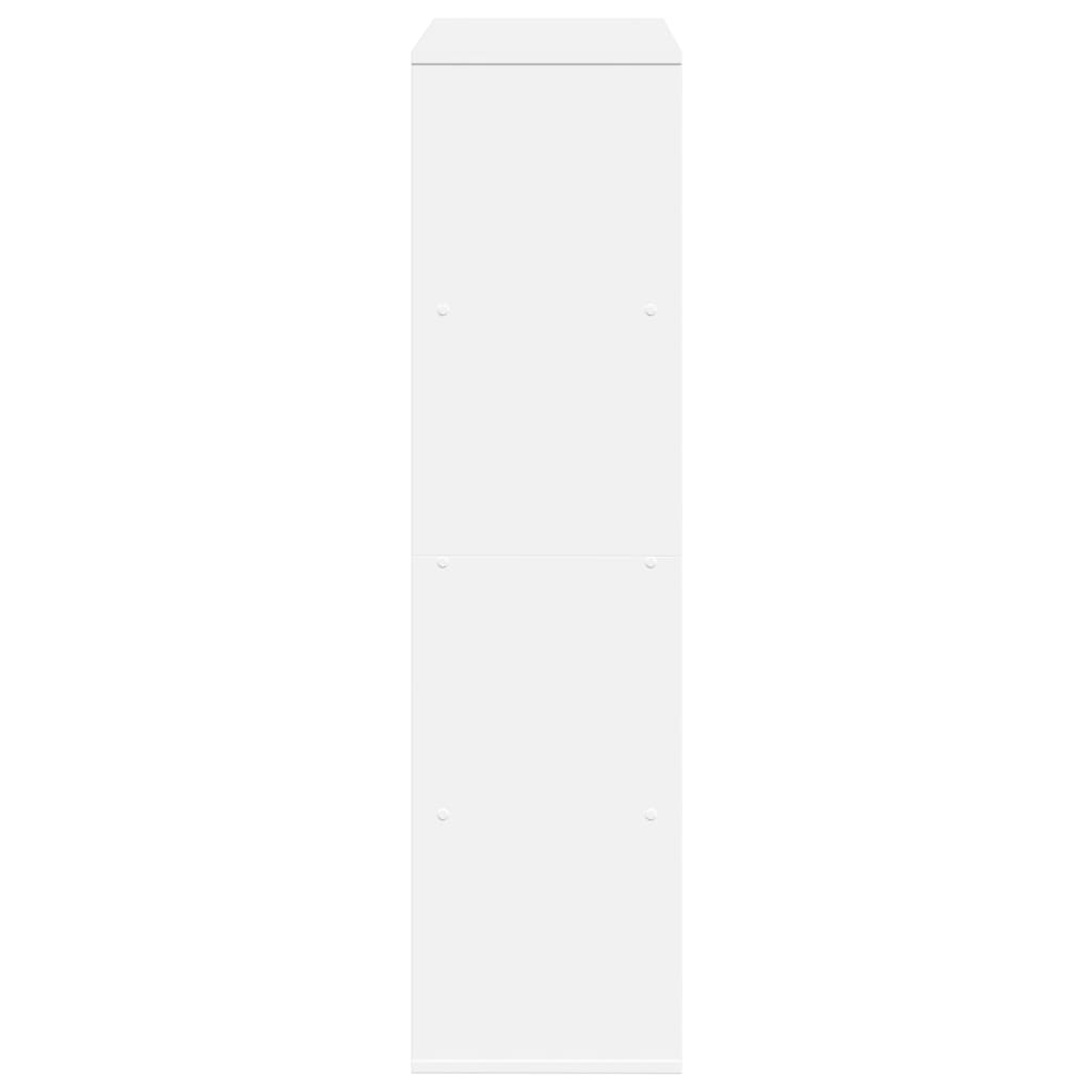 Bookcase White 100x33x125,5 cm Engineered Wood