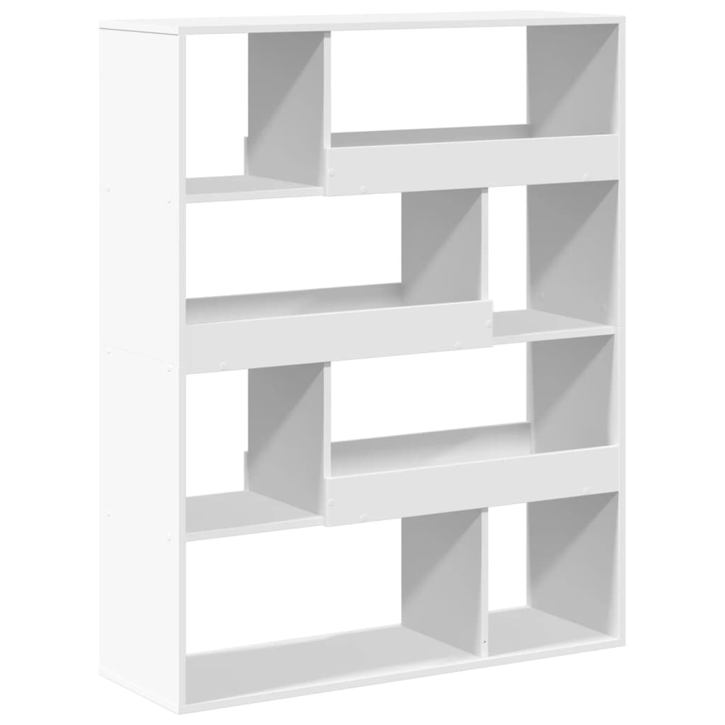 Bookcase White 100x33x125,5 cm Engineered Wood