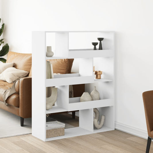 Bookcase White 100x33x125,5 cm Engineered Wood