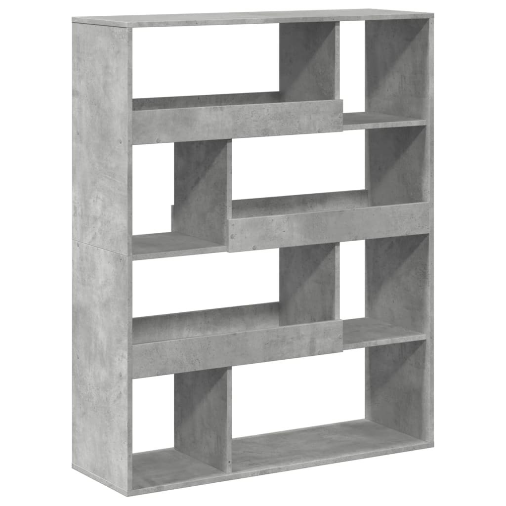Bookcase Concrete Grey 100x33x125,5 cm Engineered Wood