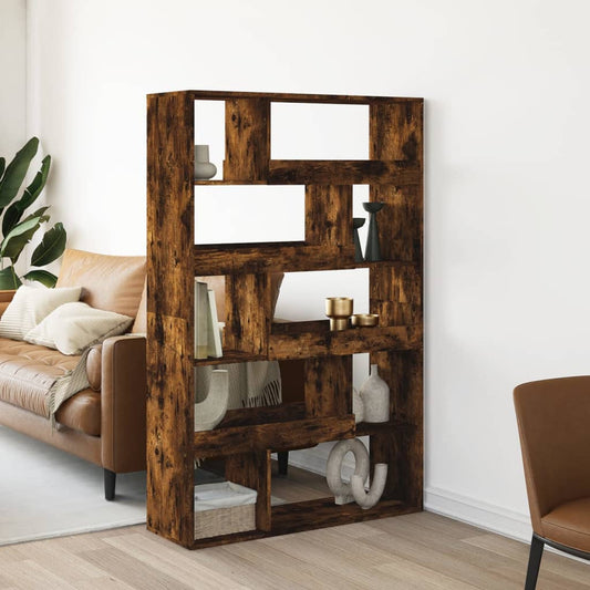 Bookcase Smoked Oak100x33x156,5 cm Engineered Wood