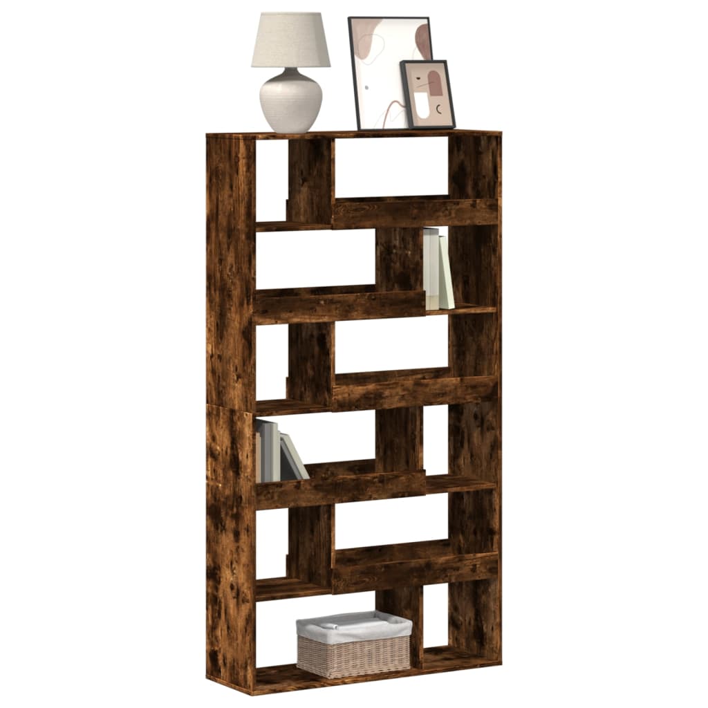 Bookcase Smoked Oak 100x33x187,5 cm Engineered Wood