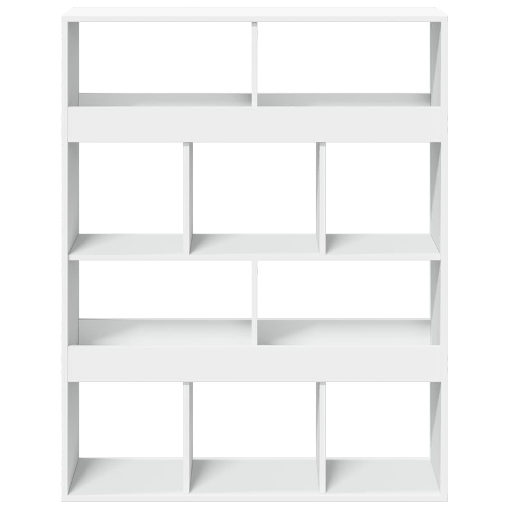 Bookcase White 100x33x125,5 cm Engineered Wood