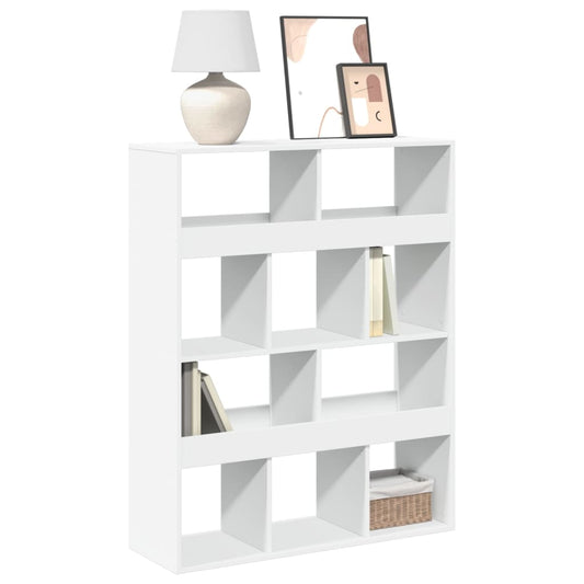 Bookcase White 100x33x125,5 cm Engineered Wood