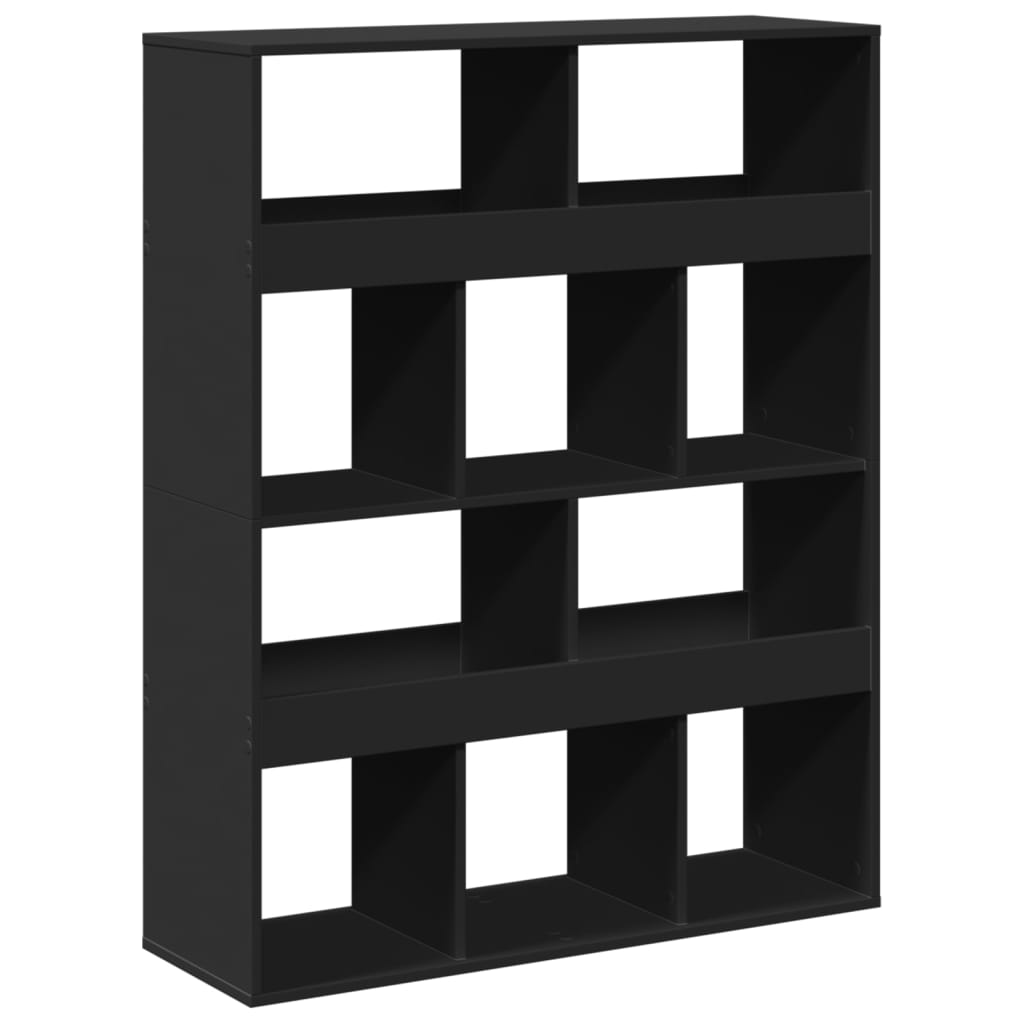 Bookcase Black 100x33x125,5 cm Engineered Wood