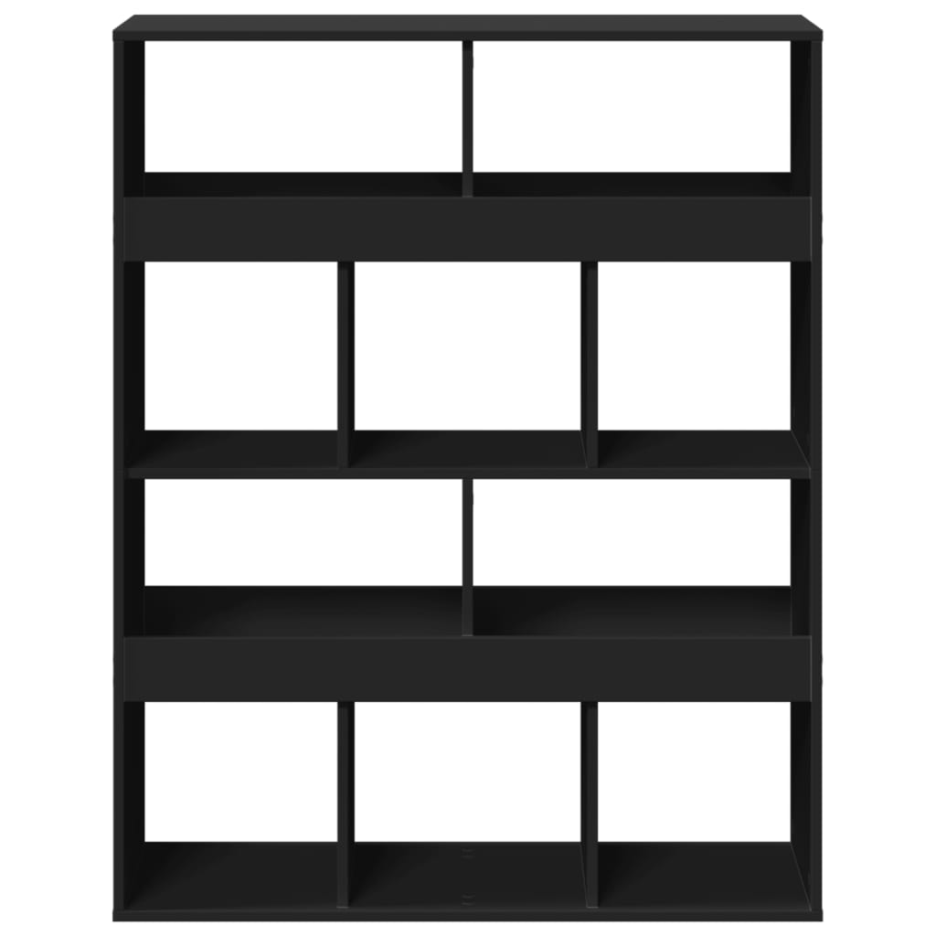 Bookcase Black 100x33x125,5 cm Engineered Wood