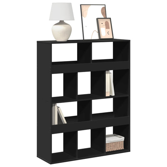 Bookcase Black 100x33x125,5 cm Engineered Wood
