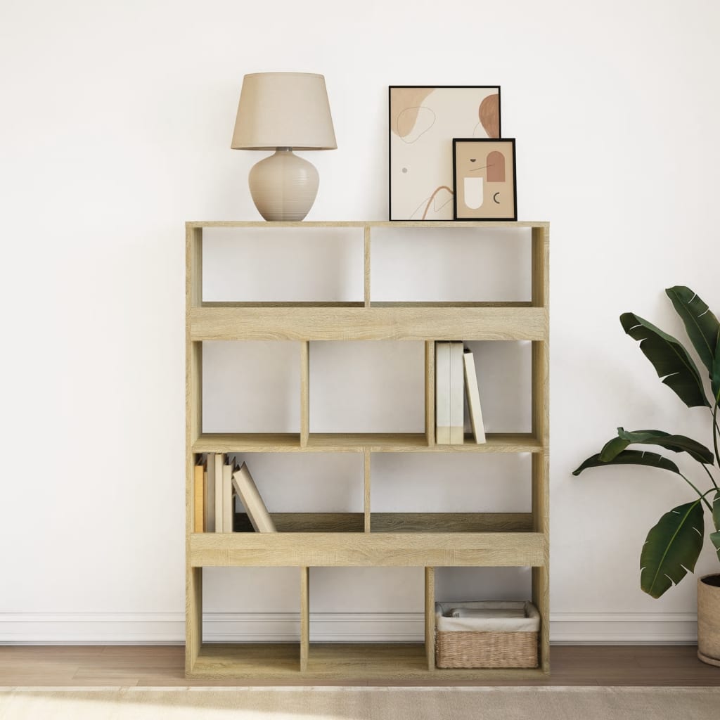 Bookcase Sonoma Oak 100x33x125,5 cm Engineered Wood