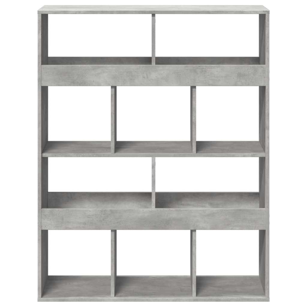 Bookcase Concrete Grey 100x33x125,5 cm Engineered Wood