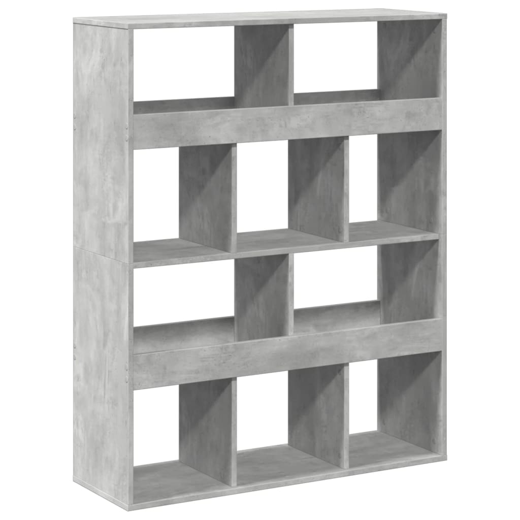 vidaXL Bookcase Concrete Grey 100x33x125.5 cm Engineered Wood