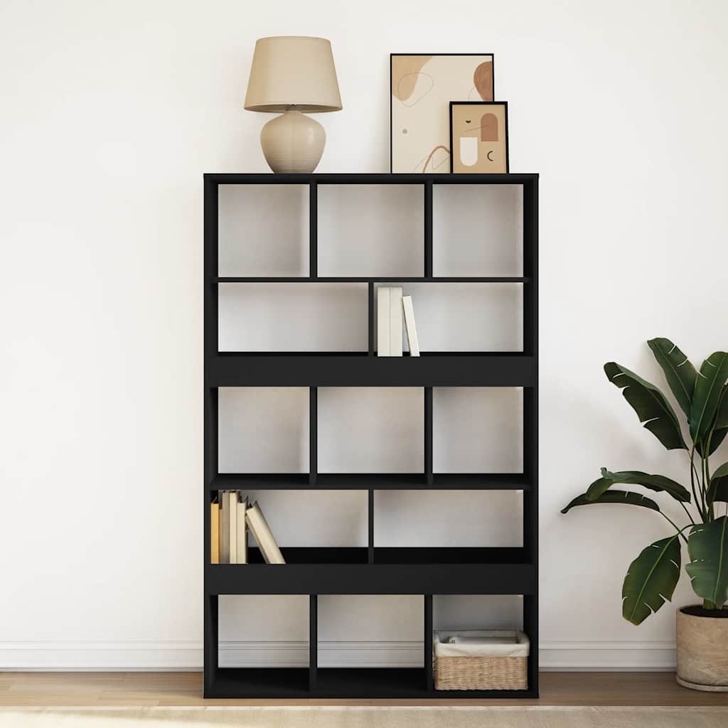 Bookcase Black 100x33x156.5 cm Engineered Wood