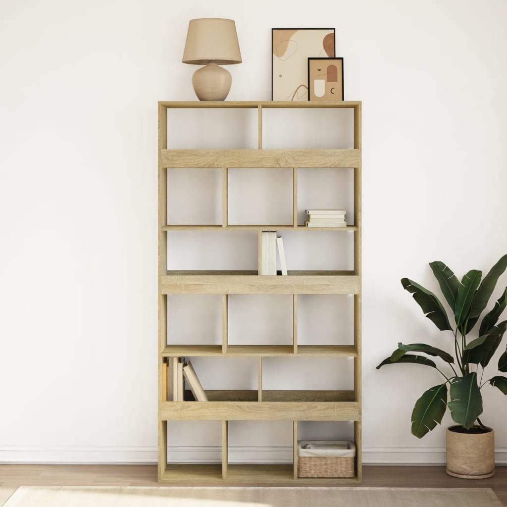 Bookcase Sonoma Oak 100x33x187,5 cm Engineered Wood