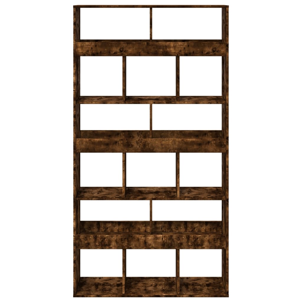 Bookcase Smoked Oak 100x33x187,5 cm Engineered Wood